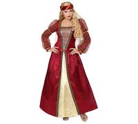 Widmann Womens Ladies Medieval Princess Red Adult Fancy Dress Costume Outfit M
