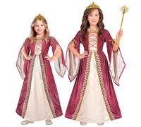 Widmann Medieval Princess (Dress With Petticoat, Crown) (128 cm / 5-7 Years) Bor