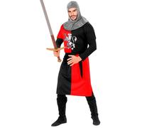 Widmann - Medieval warrior costume, coat, belt, hood, knight, cruiser, warrior, fighter, theme party, carnival