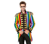 Widmann - Men?s Tailcoat Rainbow Parade Dressing-Up costume