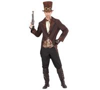 Widmann Mens Brown Steampunk Suit Victorian Era Fancy Dress Costume Outfit M
