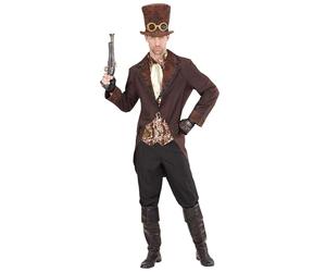 Widmann Mens Brown Steampunk Suit Victorian Era Fancy Dress Costume Outfit S