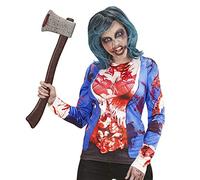 Widmann Men's Long-Sleeved Top Zombie Woman Blue