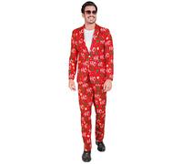 Widmann Merry Christmas Party Fashion Suit (Jacket, Pants) (XL) Red
