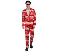 Widmann Merry Christmas Party Fashion Suit (Jacket, Pants) (XXL) Red
