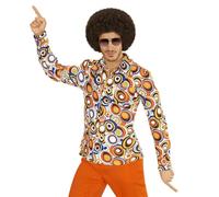 WIDMANN MILANO PARTY FASHION 09099 70s Mens Shirt, Multicoloured, XXX-Large (Pack of 4)