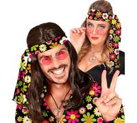 WIDMANN MILANO PARTY FASHION - 60s & 70s headband, hippie, flower power, accessories, carnival
