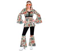 Widmann Milano Party Fashion - Hippie Costume 60s Style Reggae Flower Force Disco Fever