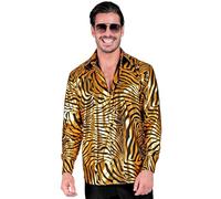 Widmann 33845 party fashion shirt, Animal Print, Gold, S-M