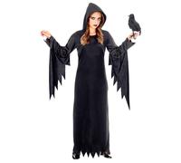W WIDMANN MILANO Party Fashion - Dark Lady Costume for Girls, Gothic, Halloween, Carnival, Theme Parties