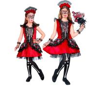 Widmann Mujer Dia De Los Muertos (Dress, Fingerless Gloves, Headpiece) (116 cm /