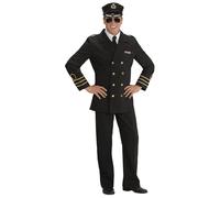 Widmann Navy Officer (Jacket, Mock Shirt With Tie, Pants, Hat) (S) Black