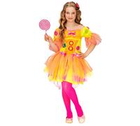 Widmann Neon Fantasy Girl (Dress) (116 cm / 4-5 Years) Yellow