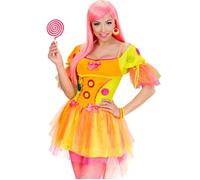 Widmann Neon Fantasy Girl (Dress) (M) Yellow