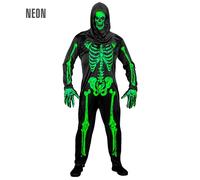 Widmann Neon Skeleton (Overalls, Gloves, Mask) (M) Green