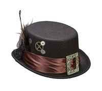 Widmann NEW Cylinder Steampunk Made of Felt, with Brown Band