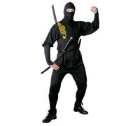 Mens Ninja Costume Medium UK 40/42" for Oriental Chinese Fancy Dress