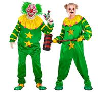 W WIDMANN MILANO Party Fashion - Space Horror Clown Costume, Jumpsuit, Killer Clown, Halloween Fancy Dress