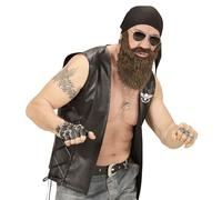 Widmann Outlaw Biker Bandana and Beard Fancy Dress