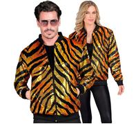 Widmann Party Fashion Bomber (Animalier Tiger Sequin Bomber) (S/M) Orange