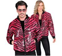 Widmann Party Fashion Bomber (Pink Animalier Sequin Bomber) (S/M) Pink