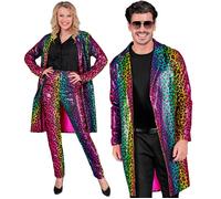 Widmann Party Fashion Coat (Pink Animalier Sequin Coat) (XXL) Pink