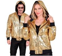 Widmann Party Fashion Hooded Bomber (Gold Sequin Hooded Bomber) (L/XL) Gold