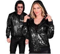 Widmann Party Fashion Hooded Bomber (Silver Sequin Hooded Bomber) (XXL) Silver