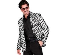 Widmann Milano Party Fashion Jacket with Sequins for Men, Animal Motif, Disco Fever, Animal Print