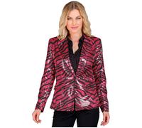 Widmann Party Fashion Jacket (Pink Animalier Sequin Jacket) (XL) Pink