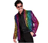Widmann Party Fashion Jacket (Pink Animalier Sequin Jacket) (XXL) Pink