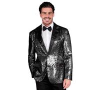 Widmann - Party Fashion Men's Satin Disco Fever Strike Move Sequin Jacket