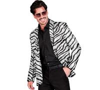 Widmann - Party Fashion Men's Sequin Zebra Stripe Disco Fever Schlagermove Jacket