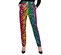 Widmann Party Fashion Pants (Animalier Leopard Sequin Pants) (XL) Gold