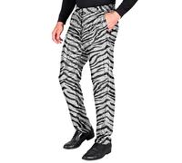 Widmann Party Fashion Pants (Animalier Zebra Sequin Pants) (S) Silver
