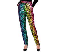 Widmann Party Fashion Pants (Rainbow Animalier Leopard Sequin Pants) (M) Rainbow