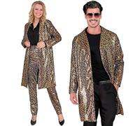 Widmann - Party Fashion Sequin Coat, Leopard Pattern, Vest, Jacket, Party Outfit, Carnival, Animal Print