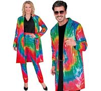 WIDMANN - Party Fashion Sequin Coat Rainbow Color Jacket Vest Party Outfit Disco Carnival