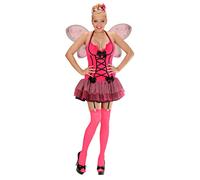 Widmann Pink Butterfly (Dress With Straps, Wings, Flower & Bow Hair Comb) (M)