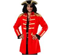 Widmann Pirate Captain (Coat, Hat) (XL) Red