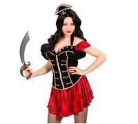 Widmann Pirate (Dress With Vest, Belt, Headpiece) (XL) Different Colors