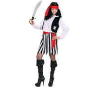 Widmann Pirate (Shirt With Vest, Skirt, Belt, Headband) (M) Different Colors