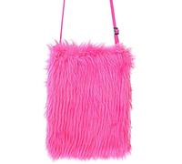 WIDMANN - Plush Handbag for Adults Women, Neon, Disco, 80s, 60s, Hippie, Carnival, Theme Parties