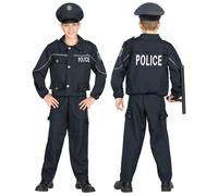 Widmann Police Officer (Jacket, Pants, Hat) (140 cm / 8-10 Years) Blue