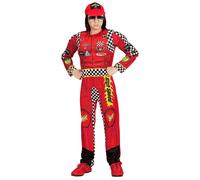 Widmann Racing Driver (Overalls, Cap) (140 cm / 8-10 Years) Red