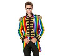 Widmann - Men?s Tailcoat Rainbow Parade Dressing-Up costume