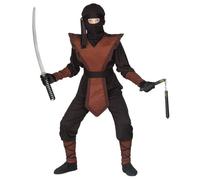 Widmann Red Kombat Ninja With Weapons (Jumpsuit, Chestpiece, Belt, Arm & Leg Tie