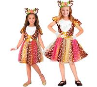 Widmann Reindeer (Dress, Headpiece, Fingerless Gloves) (104 cm / 2-3 Years) Brow