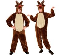 Widmann Reindeer In Soft Plush (Hooded Jumpsuit With Mask) (M/L - h 175 cm) Diff