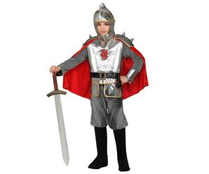 Widmann Royal Knight (Coat, Pants, Boot Covers, Cape, Crown With Gems) (158 cm /
